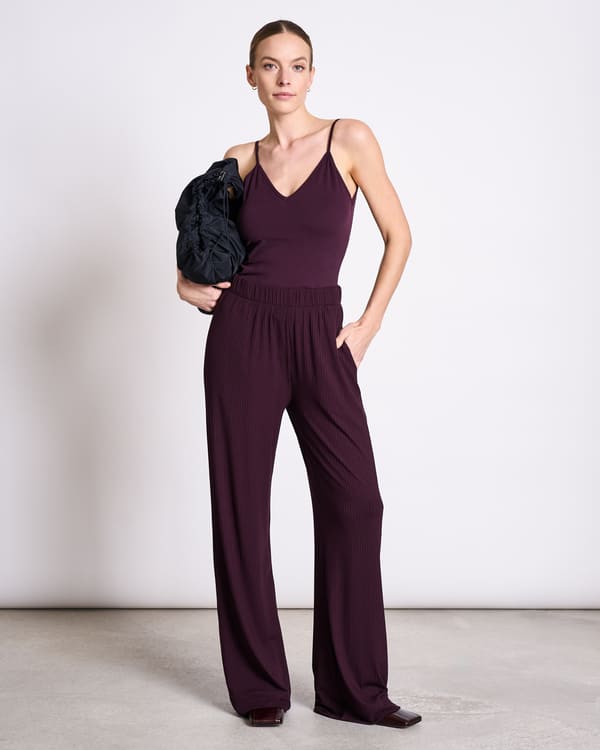 Wide Pants SMILLA - cherry lacquer