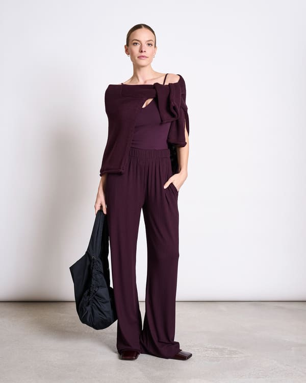 Wide Pants SMILLA - cherry lacquer