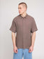 Hemd SHORTSLEEVE LINEN - grey brown
