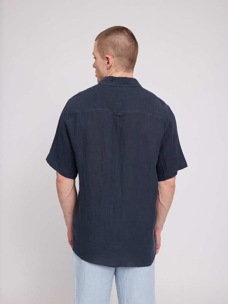 Hemd SHORTSLEEVE LINEN - ink blue