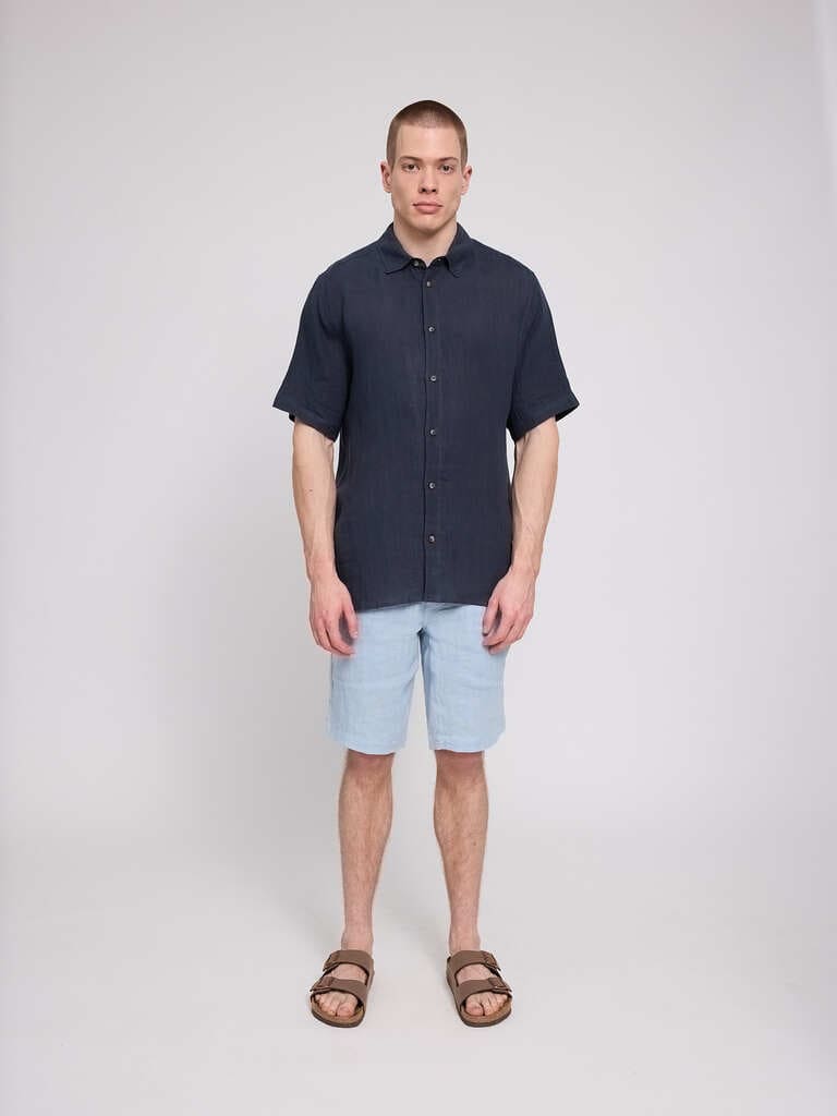 Hemd SHORTSLEEVE LINEN - ink blue