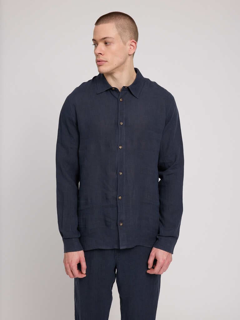 Hemd CLASSIC LINEN - ink blue