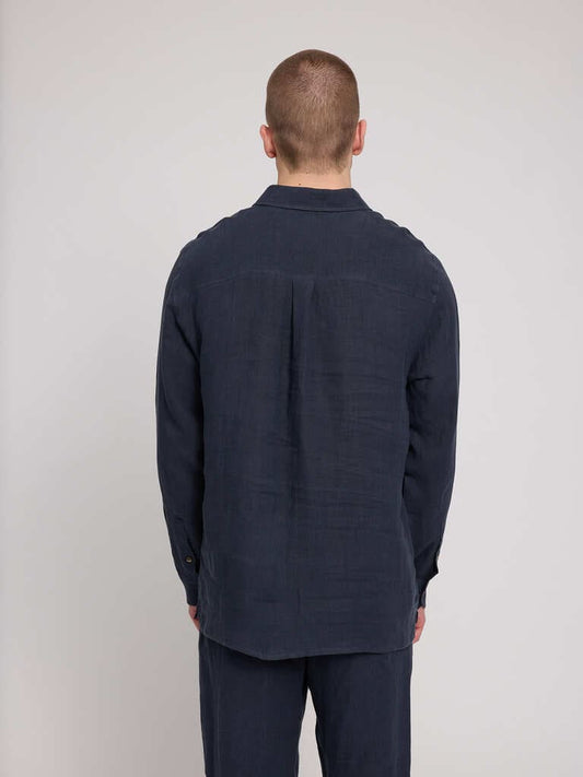 Hemd CLASSIC LINEN - ink blue