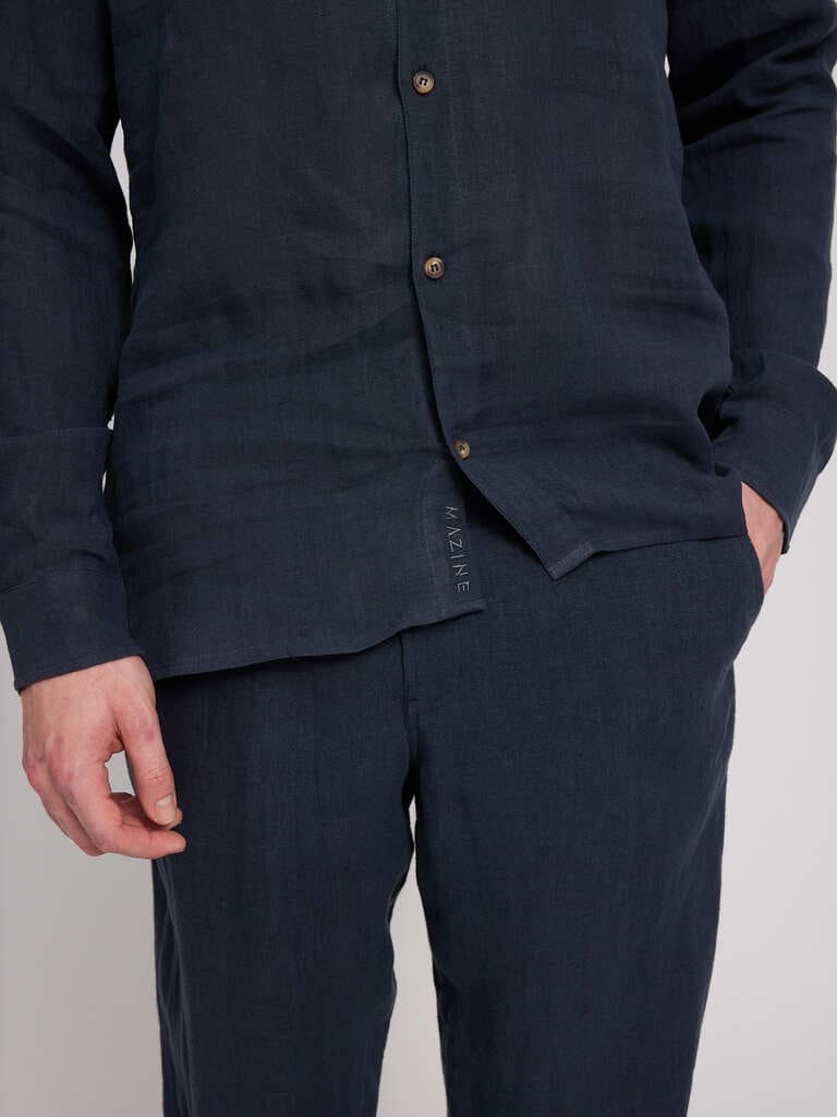 Hemd CLASSIC LINEN - ink blue