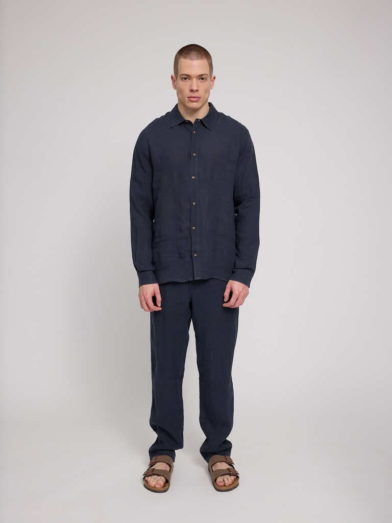 Hemd CLASSIC LINEN - ink blue