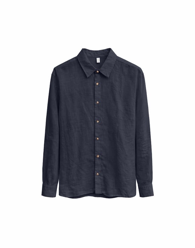 Hemd CLASSIC LINEN - ink blue