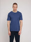 T-Shirt WOBBLY STRIPED- blue indigo-S