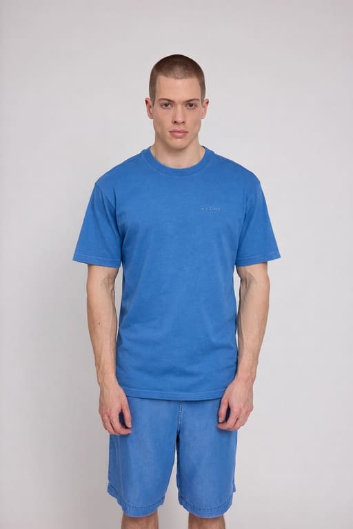 T-Shirt HEAVY BACK BIKE- blue