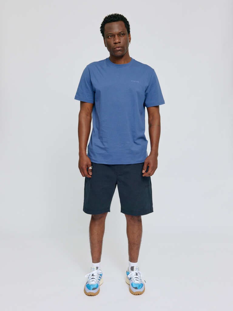 T-Shirt BACK PRINT-blue indigo