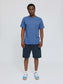 T-Shirt BACK PRINT-blue indigo