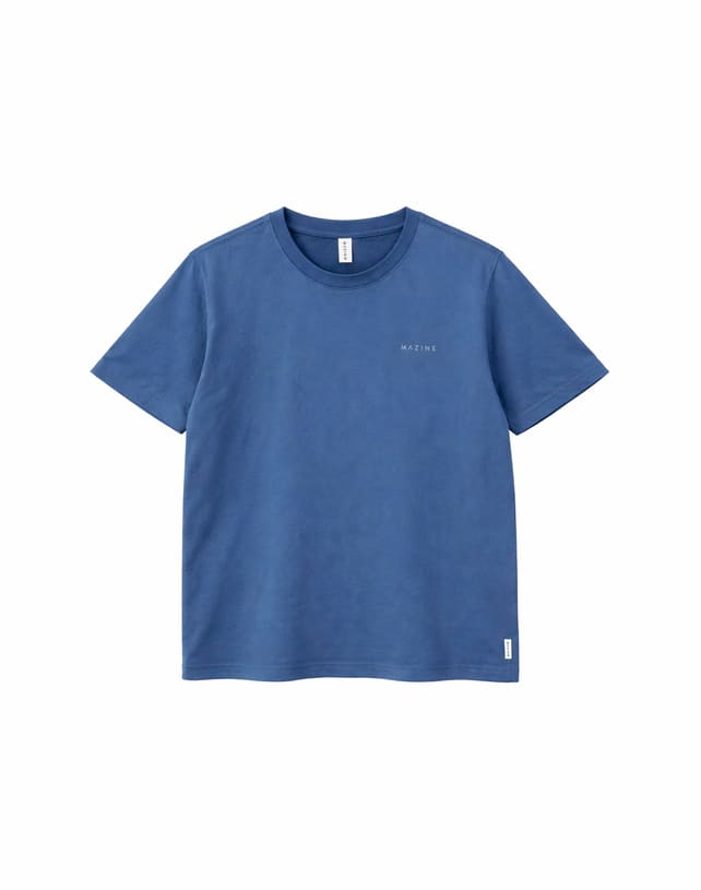 T-Shirt BACK PRINT-blue indigo