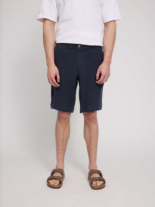 Shorts LINEN - ink blue