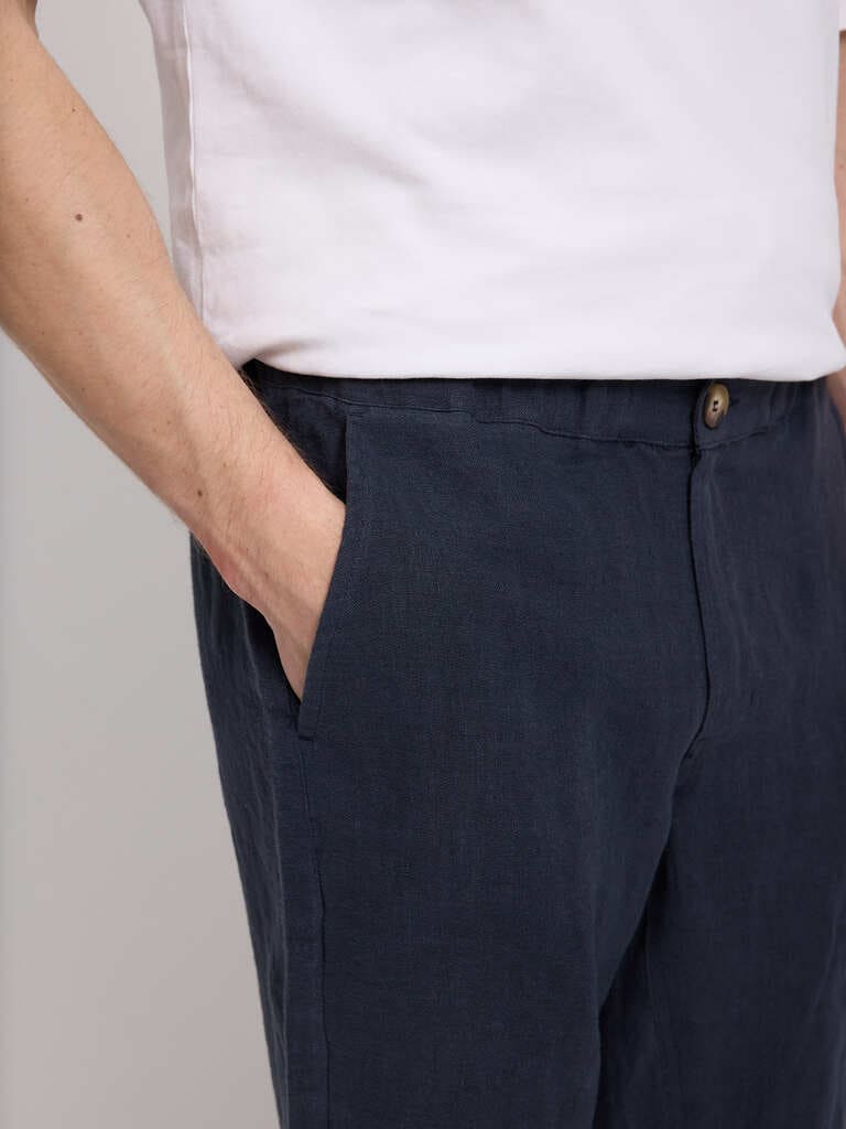 Shorts LINEN - ink blue