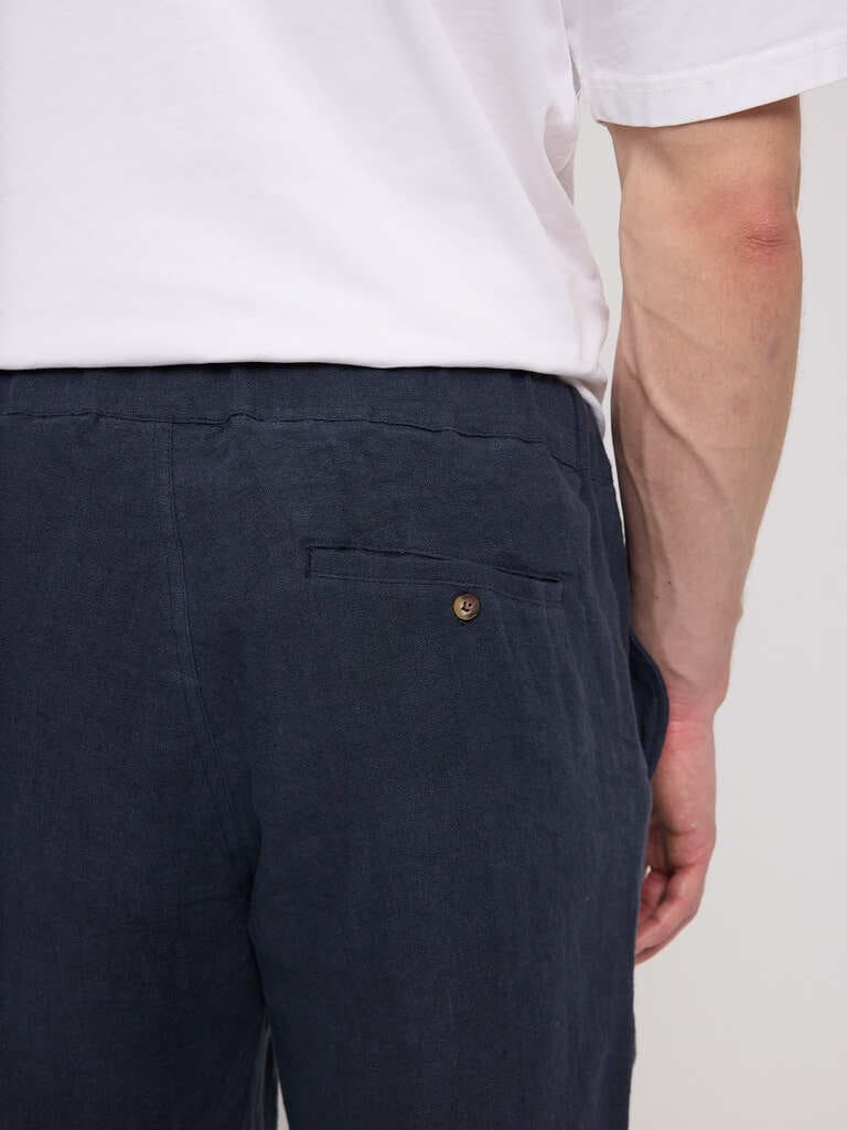 Shorts LINEN - ink blue