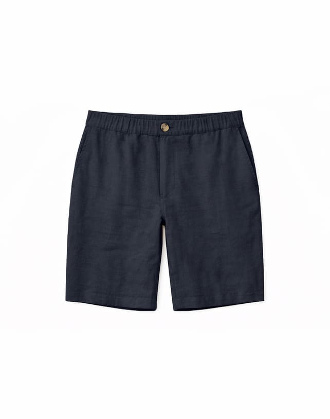 Shorts LINEN - ink blue