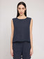Top LINEN- ink blue