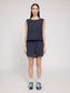Top LINEN- ink blue