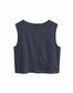 Top LINEN- ink blue