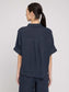 Shirt SHORT SLEEVE LINEN- ink blue
