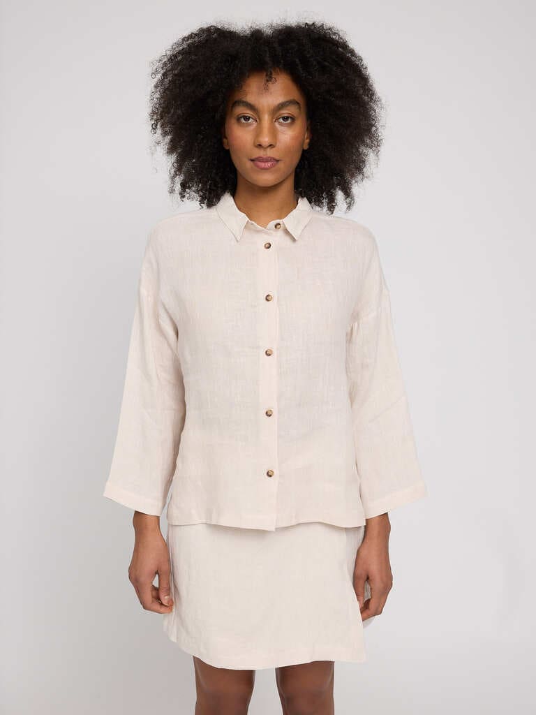 3/4Bluse LINEN - moon