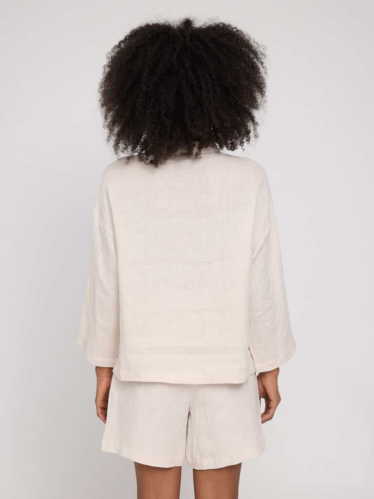 3/4Bluse LINEN - moon