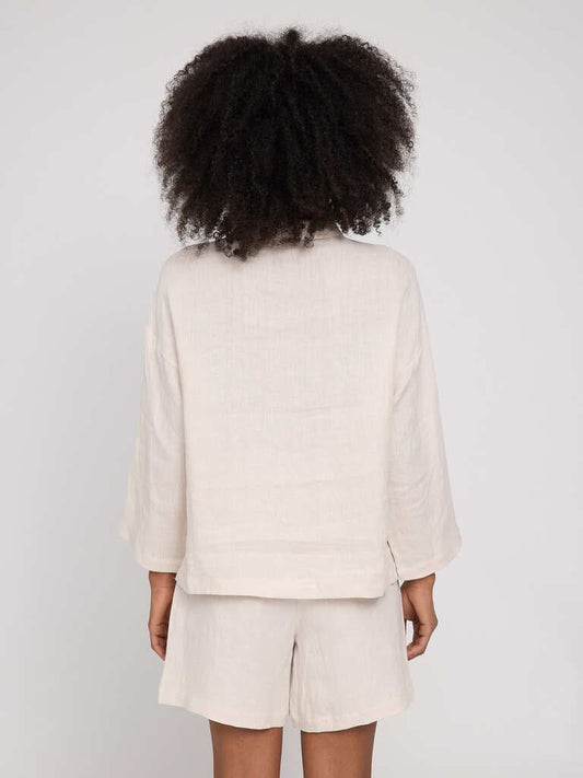 3/4Bluse LINEN - moon