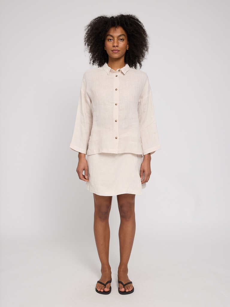 3/4Bluse LINEN - moon