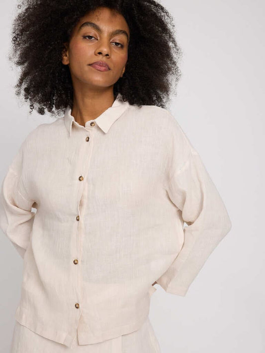 3/4Bluse LINEN - moon
