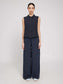 Shirt SLEEVELESS LINEN- ink blue