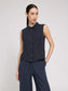 Shirt SLEEVELESS LINEN- ink blue