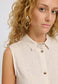 Shirt SLEEVELESS LINEN- moon