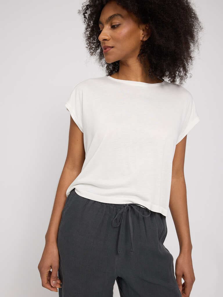 T-Shirt -CROPPED - off white
