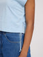 T-Shirt TIE DETAIL -foggy blue