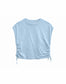 T-Shirt TIE DETAIL -foggy blue