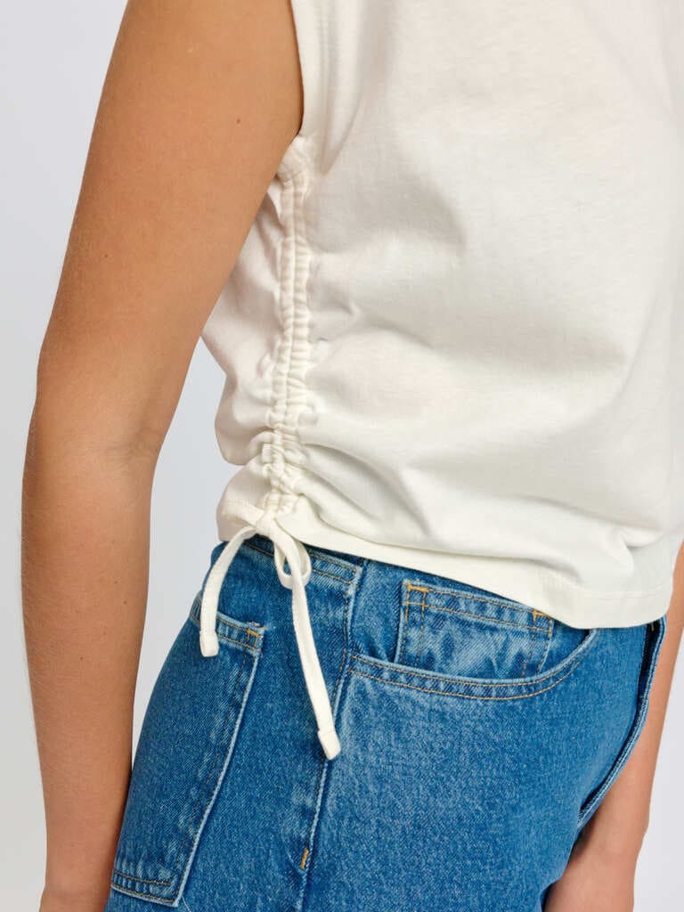 T-Shirt TIE DETAIL -off white