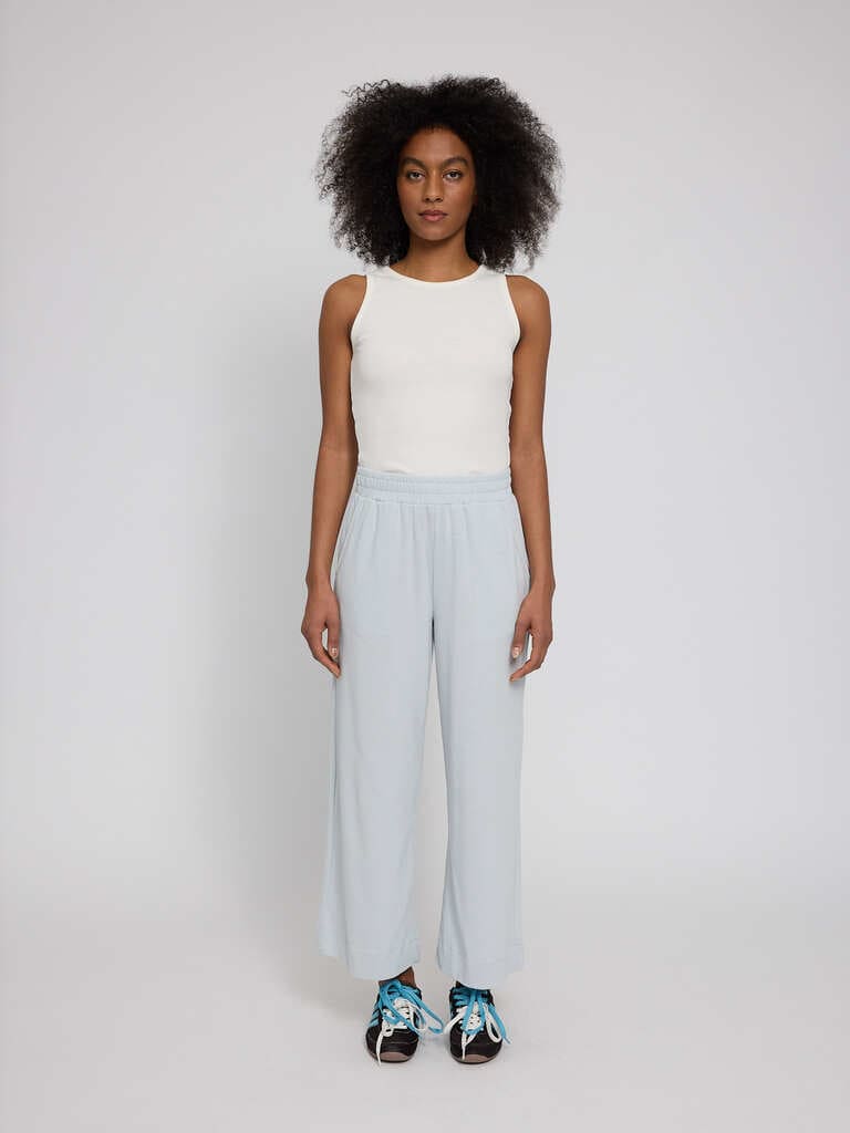 Pants WID LEG - pearl blue
