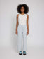 Pants WID LEG - pearl blue