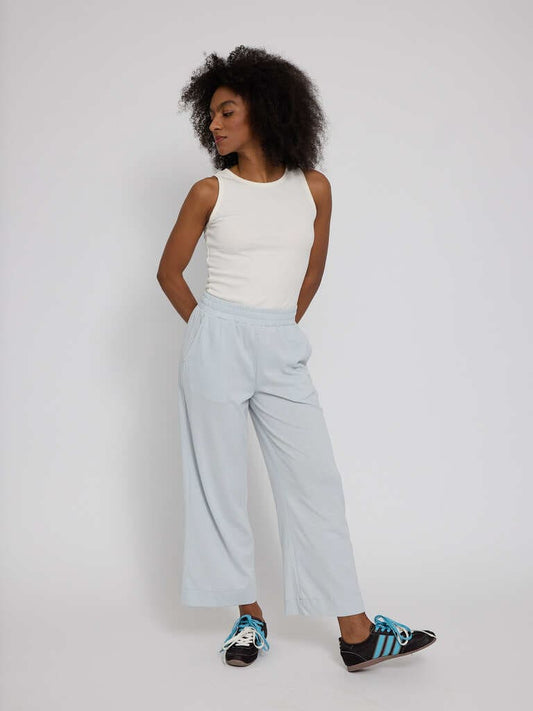 Pants WID LEG - pearl blue