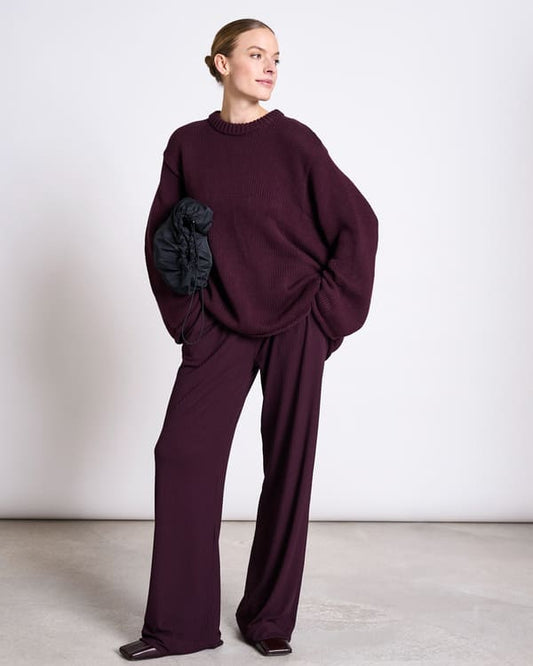 Wide Pants SMILLA - cherry lacquer