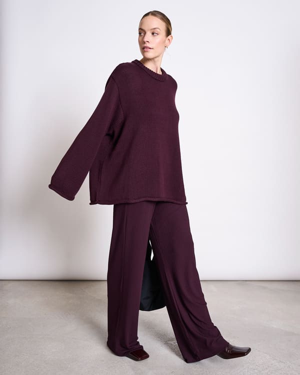 Wide Pants SMILLA - cherry lacquer