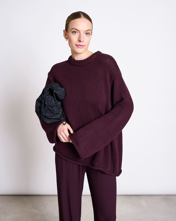 Wide Pants SMILLA - cherry lacquer