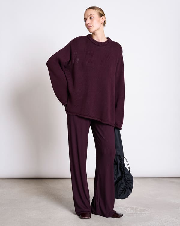 Wide Pants SMILLA - cherry lacquer