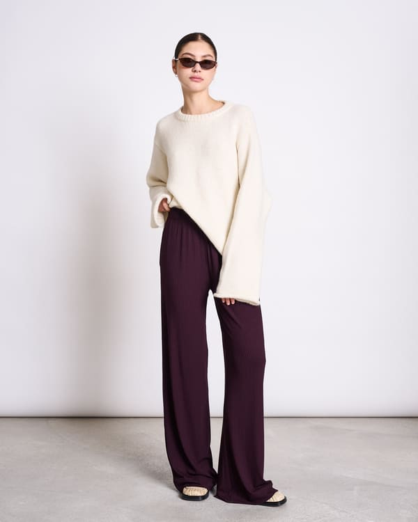 Wide Pants SMILLA - cherry lacquer