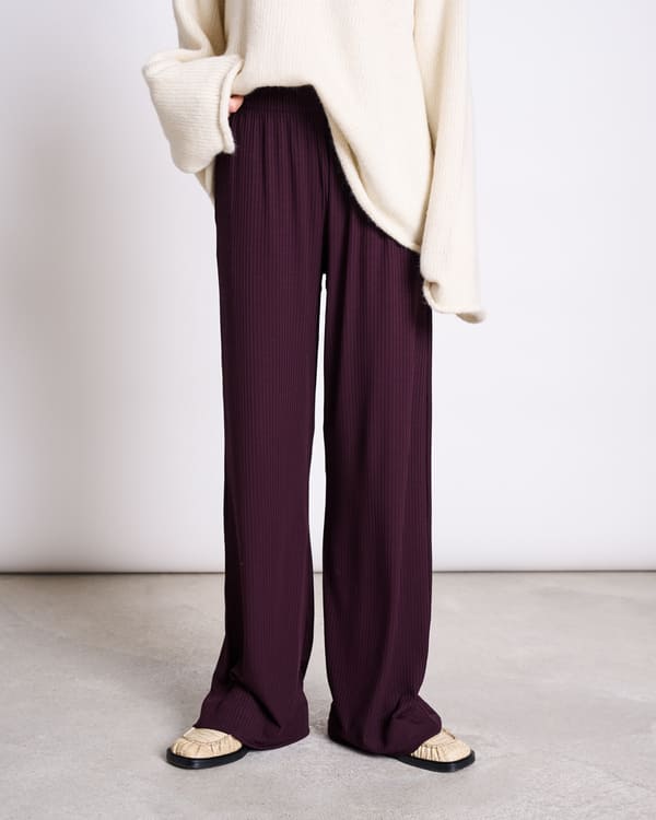 Wide Pants SMILLA - cherry lacquer