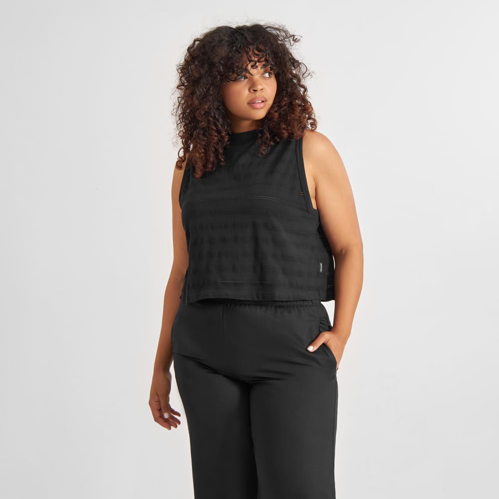 Top NAMSOS LACE-black - XS
