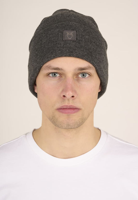 Beanie WOOL - gray melange 