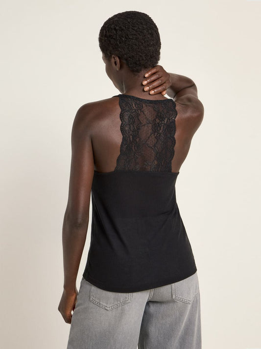Spitzentop- black -36