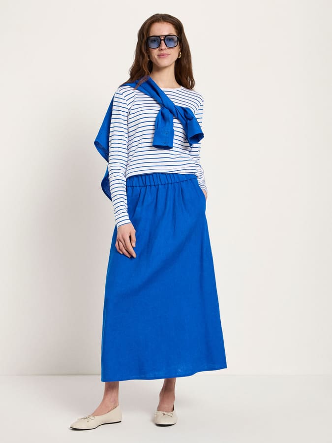 Langarmshirt - white/lapis