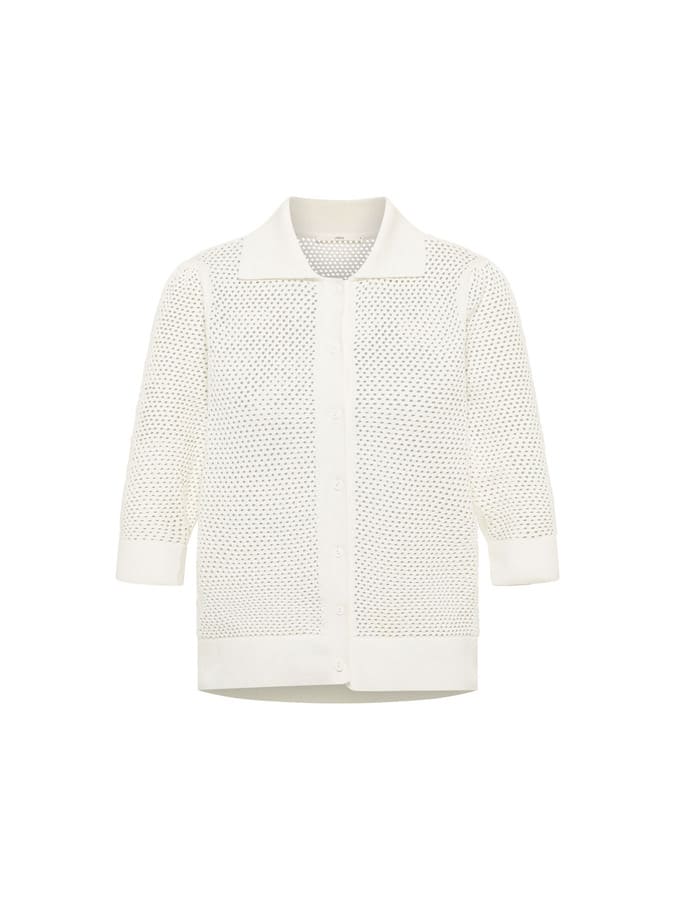 Strickjacke kurzarm- off white