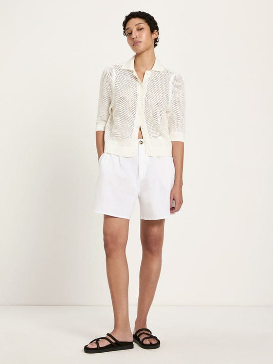 Strickjacke kurzarm- off white